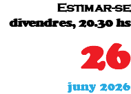 Estimar-se diumenge, 19 hs 17 maig 2026